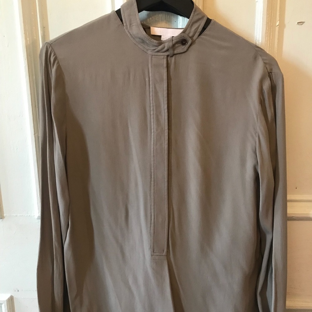 Alexander Wang Draped Back Silk Button Down - image 1